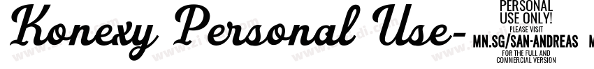 Konexy Personal Use字体转换
